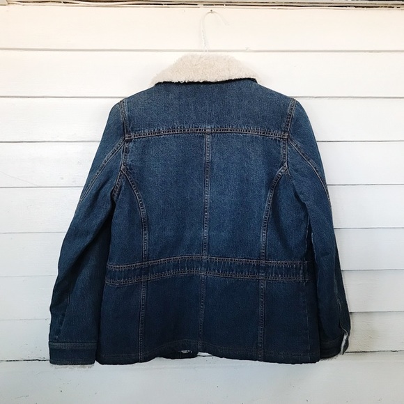 DENIM JACKET W/ SHERPA COLLAR & LINING - Picture 7 of 8